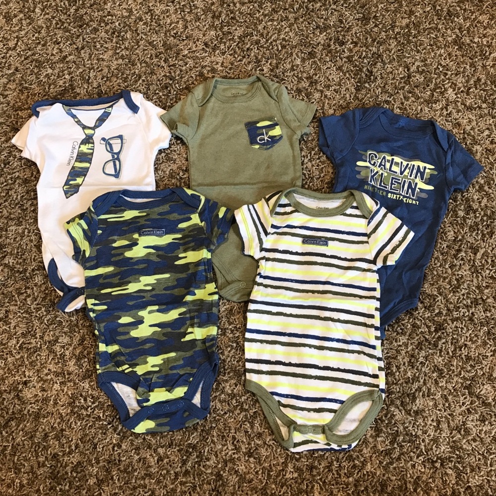 Calvin Klein boy onesies
